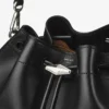 Cinch Medium zwarte leren schoudertas