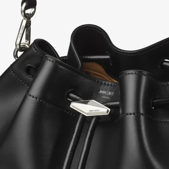 Cinch Medium zwarte leren schoudertas