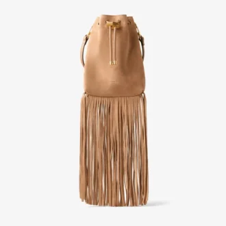 Cinch Mini Toffee suède minitas met suède kwastjes
