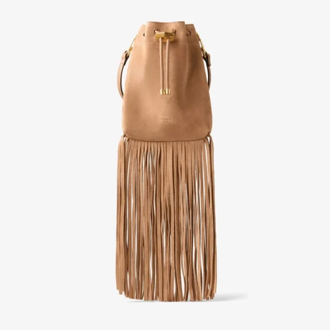 Cinch Mini Toffee suède minitas met suède kwastjes Cinch Mini Toffee suède minitas met suède kwastjes