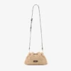 Cinch Small naturel en chocoladebruine gehaakte raffia schoudertas met gevlochten riem