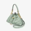 Cinch Small Verde jimmy choo schoudertas van geperforeerd leer met vetersluiting