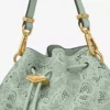 Cinch Small Verde jimmy choo schoudertas van geperforeerd leer met vetersluiting