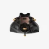 Cinch Small Zwarte zachte glanzende leren Biker-stijl schoudertas