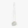 Cloud ivoorkleurige parelmoeren clutch met kristallen sluiting