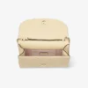 Curve Clutch Buttermilk gewatteerde Biker-leren clutch