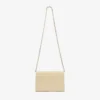 Curve Clutch Buttermilk gewatteerde Biker-leren clutch