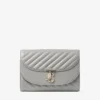 Curve Clutch Dove gewatteerde Biker-leer-clutch