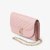 Curve Clutch Roze gewatteerde bikerleren clutch