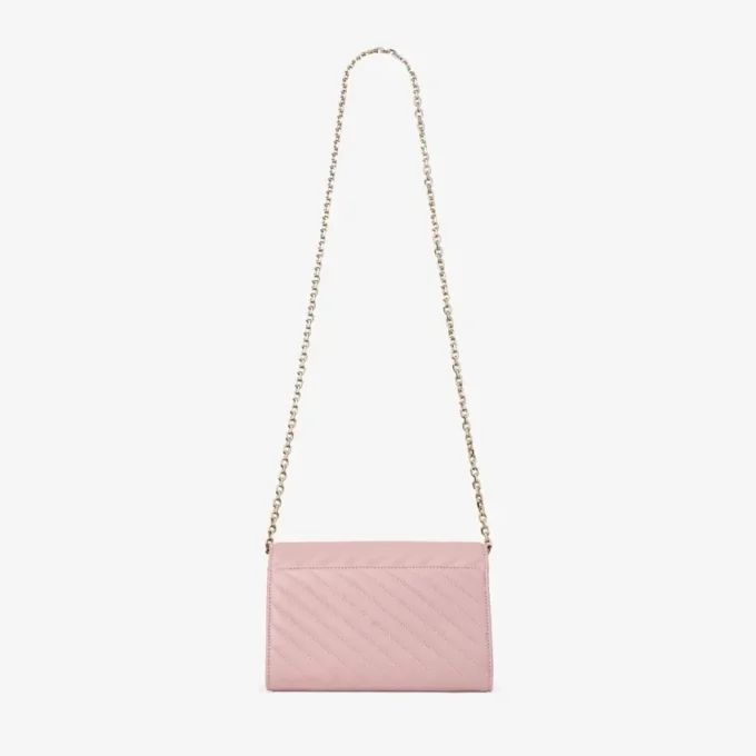 Curve Clutch Roze gewatteerde bikerleren clutch