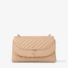 Curve Cross Body Medium Chai gewatteerde Biker-leren crossbodytas