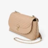 Curve Cross Body Medium Chai gewatteerde Biker-leren crossbodytas