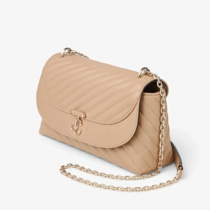 Curve Cross Body Medium Chai gewatteerde Biker-leren crossbodytas
