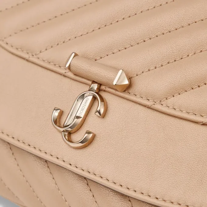 Curve Cross Body Medium Chai gewatteerde Biker-leren crossbodytas