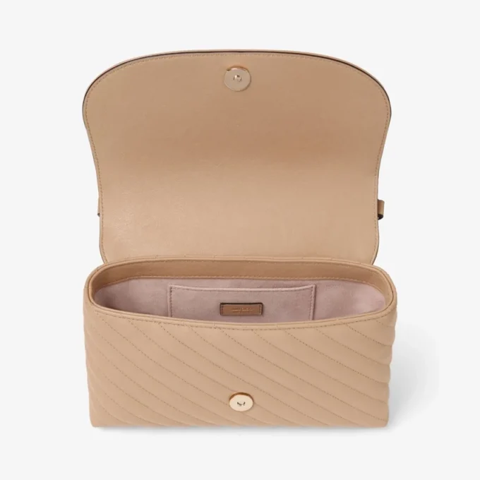 Curve Cross Body Medium Chai gewatteerde Biker-leren crossbodytas