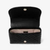 Curve Cross Body Medium Zwarte gewatteerde crossbodytas van bikerleer Curve Cross Body Medium Zwarte gewatteerde crossbodytas van bikerleer
