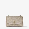 Curve Crossbody Small Goudglanzende suède crossbodytas met hotfix-kristallen Curve Crossbody Small Goudglanzende suède crossbodytas met hotfix-kristallen
