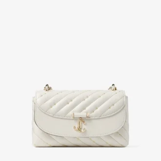 Curve Crossbody Small Latte gewatteerde nappalederen crossbodytas