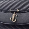 Curve Crossbody Small Marine gewatteerde crossbodytas van bikerleer