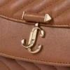 Curve Crossbody Small Tan gewatteerde crossbodytas van bikerleer Curve Crossbody Small Tan gewatteerde crossbodytas van bikerleer