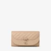 Curve-portemonnee met ketting Chai-portemonnee van gewatteerd bikerleer met ketting Curve-portemonnee met ketting Chai-portemonnee van gewatteerd bikerleer met ketting