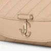 Curve-portemonnee met ketting Chai-portemonnee van gewatteerd bikerleer met ketting Curve-portemonnee met ketting Chai-portemonnee van gewatteerd bikerleer met ketting
