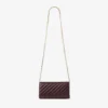 Curve-portemonnee met ketting Diep merlotkleurig gewatteerd Biker-leer Portemonnee met ketting Curve-portemonnee met ketting Diep merlotkleurig gewatteerd Biker-leer Portemonnee met ketting