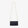 Curve-portemonnee met ketting Marineblauwe gewatteerde Biker-leren portemonnee met ketting Curve-portemonnee met ketting Marineblauwe gewatteerde Biker-leren portemonnee met ketting