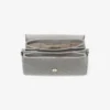Curve Top Handle Dove gewatteerde Biker-leren tas met handvat en parelversiering