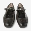 De Jelly Black Jelly ballerina’s met kristallen versiering De Jelly Black Jelly ballerina’s met kristallen versiering