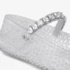 De Jelly Clear Jelly ballerina’s met kristallen versiering De Jelly Clear Jelly ballerina’s met kristallen versiering