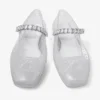 De Jelly Clear Jelly ballerina’s met kristallen versiering De Jelly Clear Jelly ballerina’s met kristallen versiering