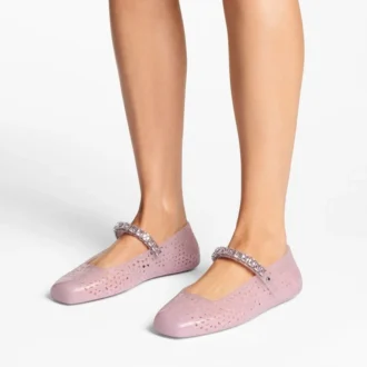 De Jelly Cotton Candy Jelly ballerina’s met kristallen versiering