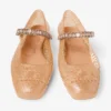 De Jelly Light Toffee-ballerina’s met kristallen versiering De Jelly Light Toffee-ballerina’s met kristallen versiering