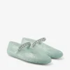 De Jelly Light Verde jelly ballerina’s met kristallen versiering De Jelly Light Verde jelly ballerina’s met kristallen versiering