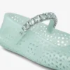 De Jelly Light Verde jelly ballerina’s met kristallen versiering De Jelly Light Verde jelly ballerina’s met kristallen versiering