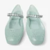 De Jelly Light Verde jelly ballerina’s met kristallen versiering De Jelly Light Verde jelly ballerina’s met kristallen versiering