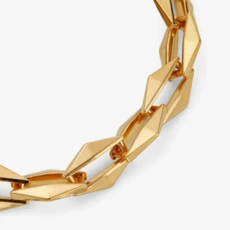 Diamanten ketting met gouden afwerking