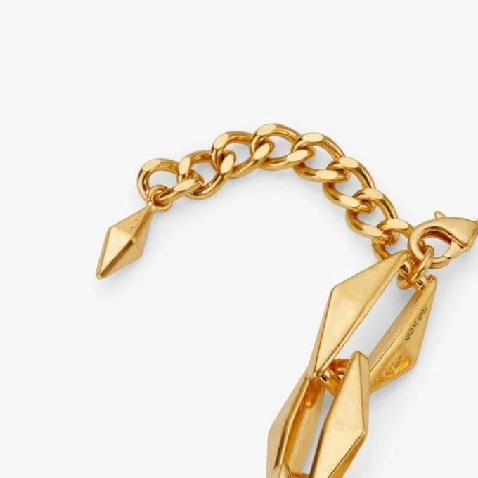 Diamanten ketting met gouden afwerking Diamanten ketting met gouden afwerking