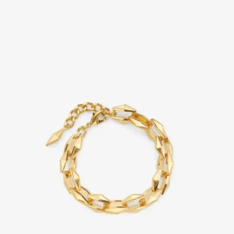 Diamanten kettingarmband met gouden afwerking