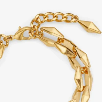 Diamanten kettingarmband met gouden afwerking