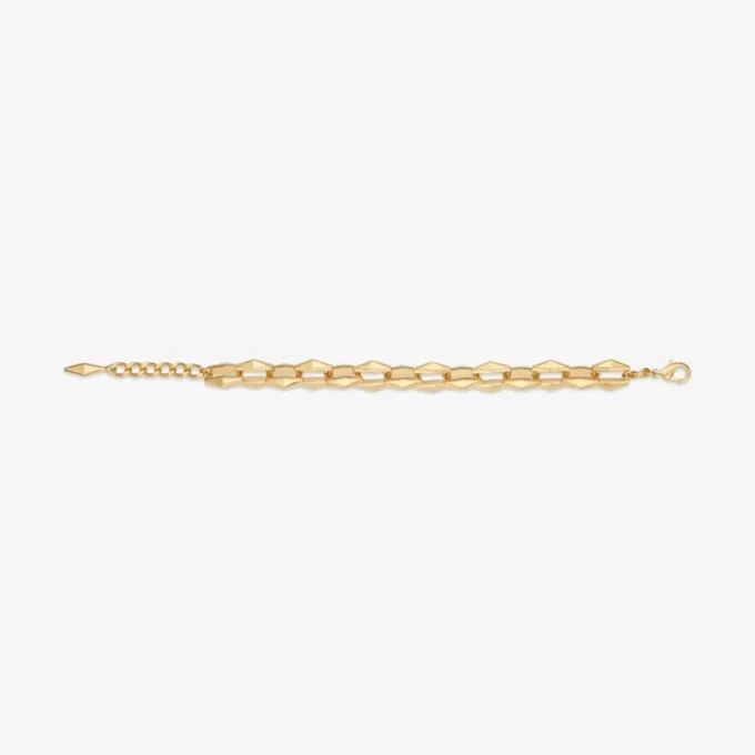 Diamanten kettingarmband met gouden afwerking Diamanten kettingarmband met gouden afwerking