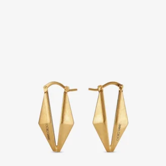 Diamanten kettingoorbellen met gouden afwerking