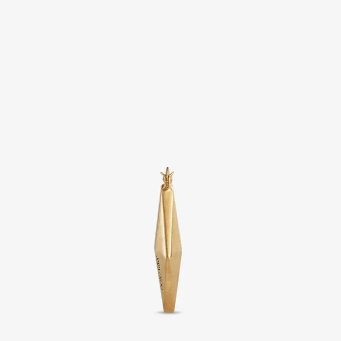 Diamanten kettingoorbellen met gouden afwerking Diamanten kettingoorbellen met gouden afwerking