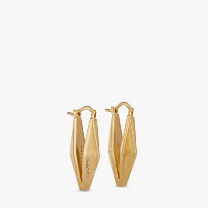 Diamanten kettingoorbellen met gouden afwerking Diamanten kettingoorbellen met gouden afwerking
