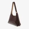 Diamond Hobo Medium koffiekleurige suède schoudertas