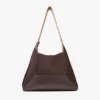 Diamond Hobo Medium koffiekleurige suède schoudertas