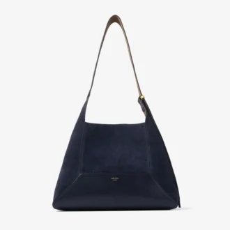 Diamond Hobo Medium marineblauwe suède schoudertas