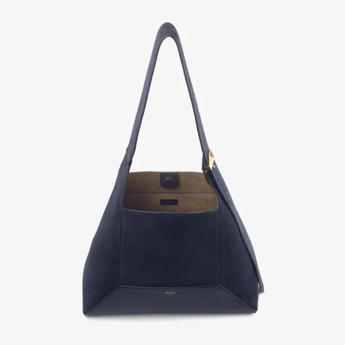 Diamond Hobo Medium marineblauwe suède schoudertas