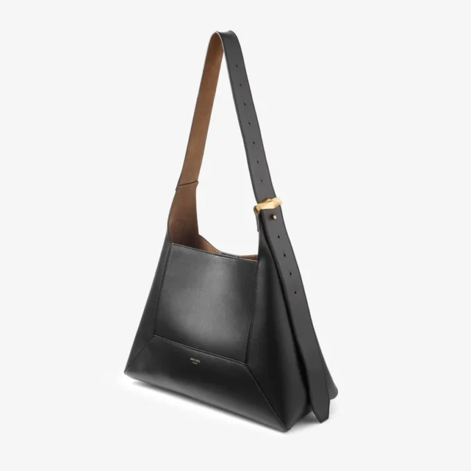 Diamond Hobo Medium zwarte leren schoudertas Diamond Hobo Medium zwarte leren schoudertas